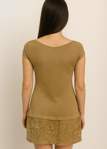 Пісочна кежуал сукня Sassofono однотонна