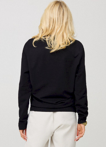 Чорний свитшот женский oversize /no flis/ YAPPI (254658834)