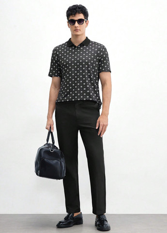 Черные кэжуал, классические демисезонные брюки SHEIN