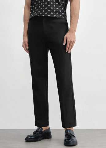 Черные кэжуал, классические демисезонные брюки SHEIN