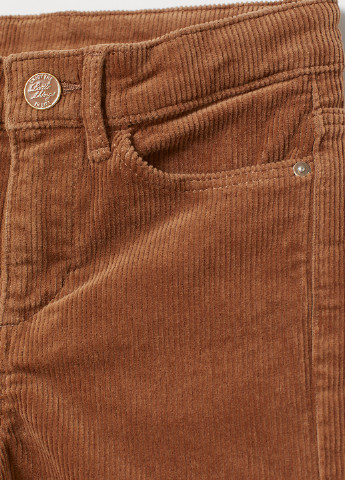 Светло-коричневые кэжуал демисезонные укороченные, прямые брюки H&M