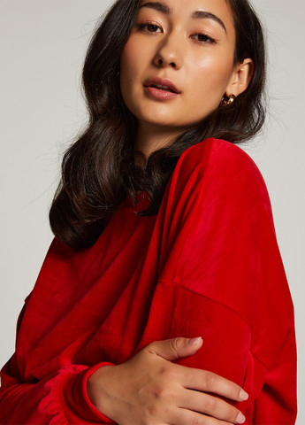 Красный свитшот Hunkemoller однотонный без декора (322185977)