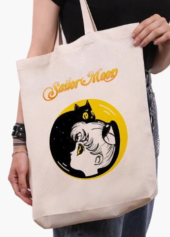 Еко сумка шоппер біла аніме Сейлор Мун (Sailor Moon) (9227-2660-WTD-1) екосумка шопер 41*39*8 см MobiPrint (215977424)