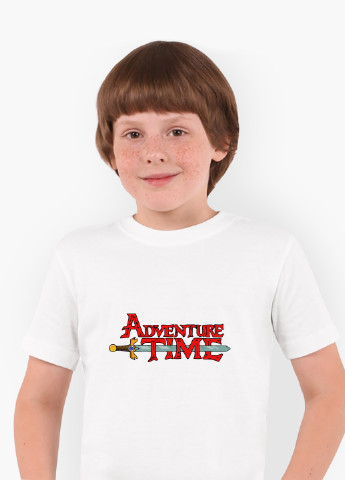 Белая демисезонная футболка детская время приключений (adventure time)(9224-1582) MobiPrint