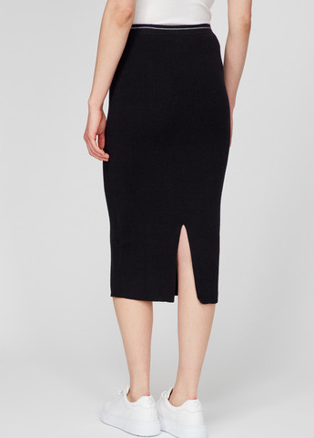 Черная офисная, кэжуал с логотипом юбка Calvin Klein карандаш