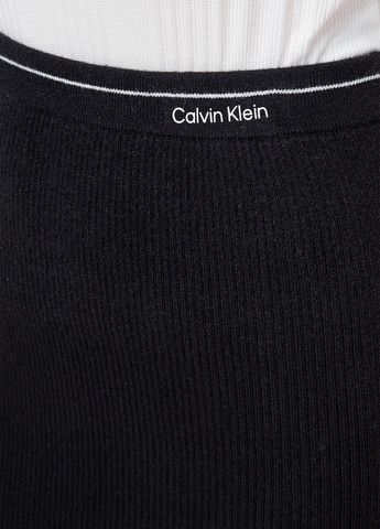 Черная офисная, кэжуал с логотипом юбка Calvin Klein карандаш