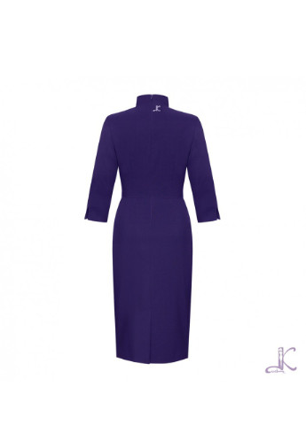 Фиолетовое деловое платье футляр, платье-жакет LKcostume однотонное