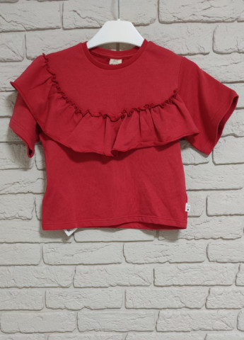 Красная летняя футболка для девочки ZY