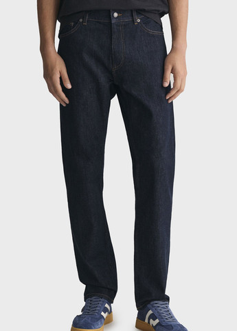 Темно-синие демисезонные регюлар фит джинсы Gant