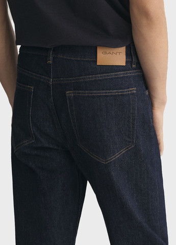 Темно-синие демисезонные регюлар фит джинсы Gant