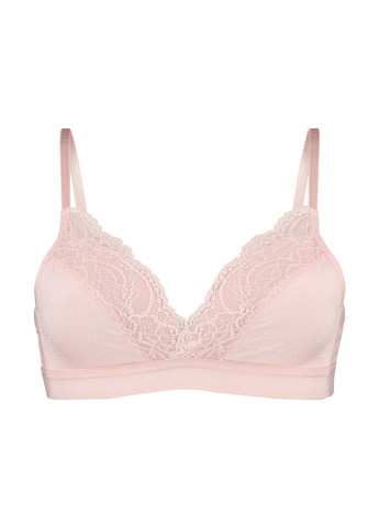 Пудровый минимайзер бюстгальтер Hunkemoller без косточек полиамид, кружево