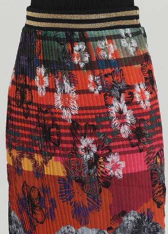 Терракотовая кэжуал цветочной расцветки юбка Desigual плиссе