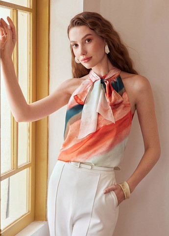 Комбинированная блуза SHEIN