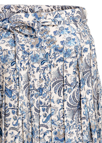 Бежевая кэжуал с абстрактным узором юбка H&M клешированная