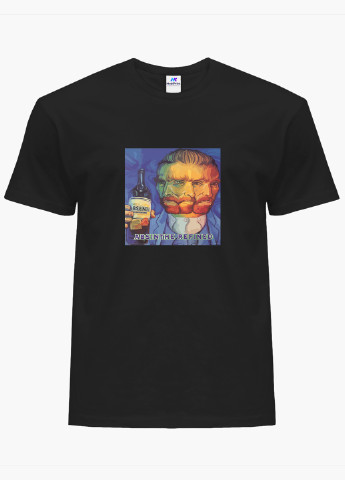 Черная футболка мужская винсент ван гог (van gogh absine the refined) (9223-2957-1) xxl MobiPrint