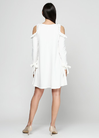 Білий коктейльна сукня а-силует Moda Italia однотонна