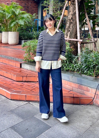 Темно-синій демісезонний пуловер пуловер Uniqlo