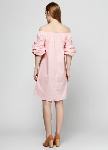 Светло-розовое кэжуал платье короткое No Brand