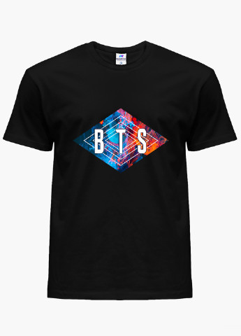 Чорна демісезонна футболка дитяча бтс (bts) (9224-1062) MobiPrint