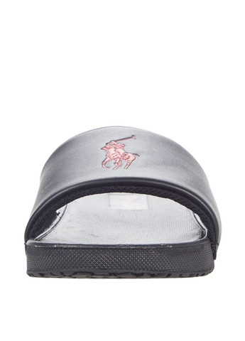 Черные шлепанцы Ralph Lauren с логотипом