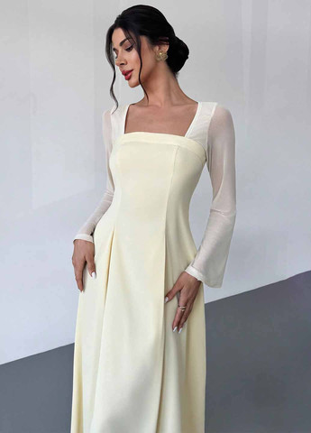 Желтое праздничный, вечернее платье SHEIN однотонное