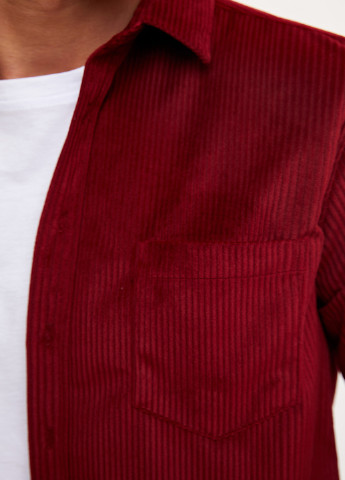 Бордовая кэжуал рубашка DeFacto