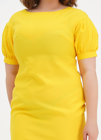 Жовтий кежуал сукня футляр Maurini однотонна