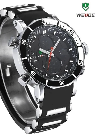 Чоловічі Годинники Kasta Black кварцові спортивні, класичні Weide (226704934)