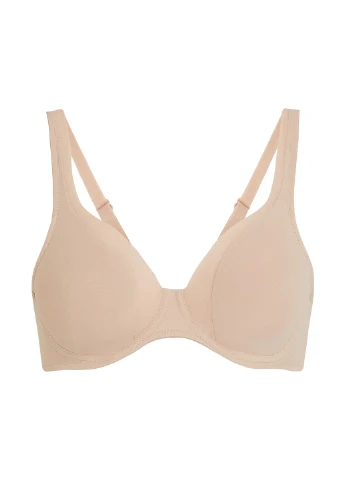 Бежевий мінімайзер бюстгальтер Hunkemoller без кісточок поліамід
