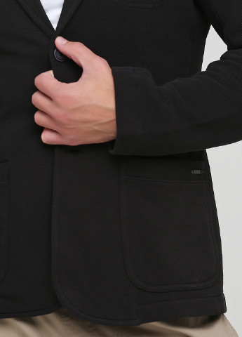 Піджак Tom Tailor однотонний чорний кежуал бавовна