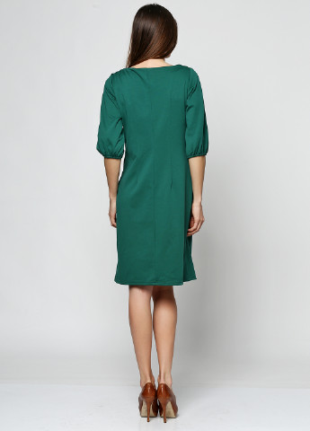 Зеленое кэжуал платье с длинным рукавом Ut однотонное