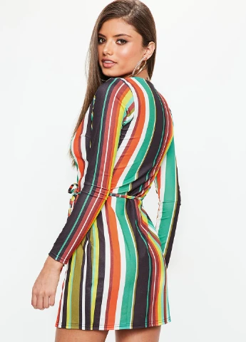 Комбинированное кэжуал платье Missguided в полоску