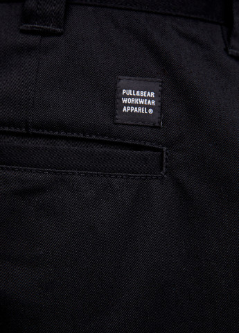 Черные кэжуал демисезонные чиносы брюки Pull & Bear