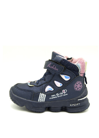 Темно-синие кэжуал зимние ботинки Alemy Kids