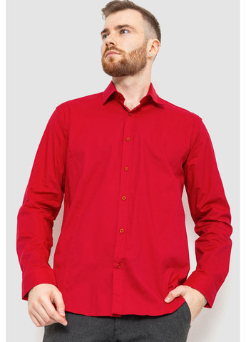 Темно-красная кэжуал рубашка однотонная Ager