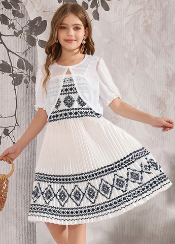 Белый летний комплект (болеро, платье) SHEIN