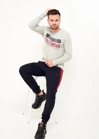 Лонгслів Tommy Life сірий повсякденні