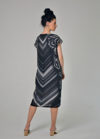 Темно-синее кэжуал платье MiNiMax с геометрическим узором
