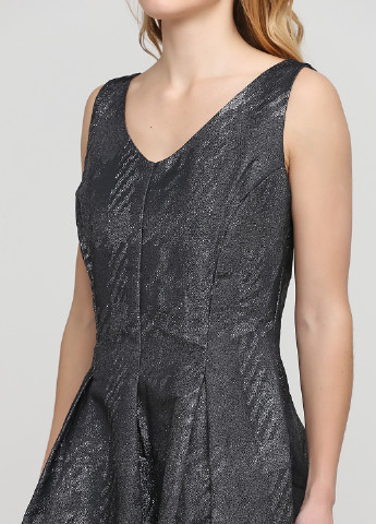 Темно-серое кэжуал платье клеш Rinascimento с абстрактным узором