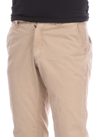 Бежевые кэжуал демисезонные со средней талией брюки Ganesh