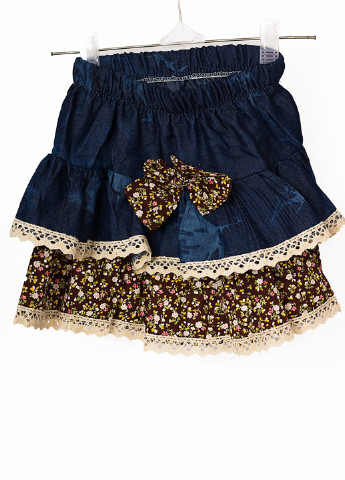 Темно-синяя кэжуал однотонная юбка Lilove мини
