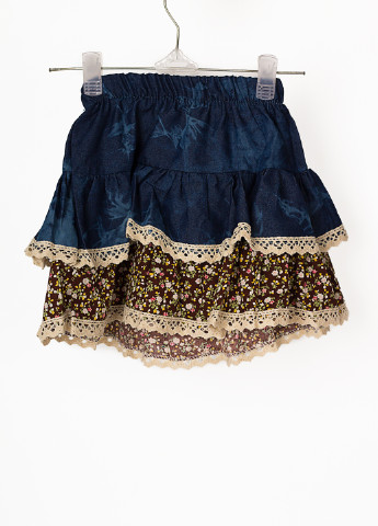 Темно-синяя кэжуал однотонная юбка Lilove мини