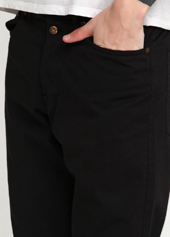 Черные демисезонные со средней талией джинсы Richmond Denim