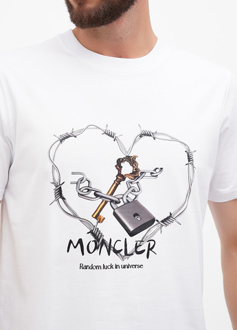 Белая футболка Moncler
