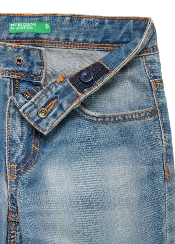 Голубые демисезонные прямые джинсы United Colors of Benetton