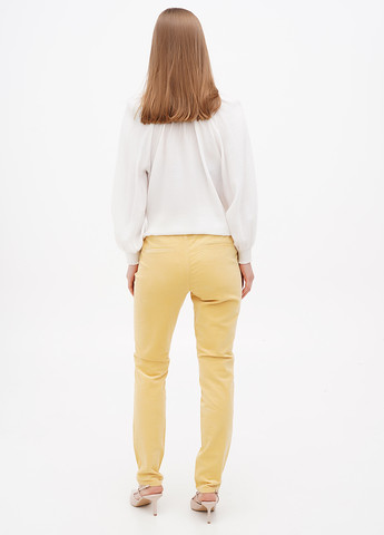 Желтые кэжуал демисезонные прямые брюки S.Oliver