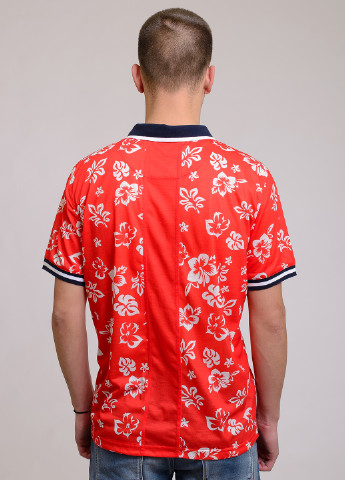 Красная футболка-поло для мужчин Bogner с цветочным принтом
