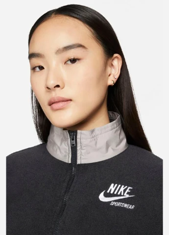 Чорна демісезонна куртка dd5712-010 Nike NSW PLSH JKT HTG