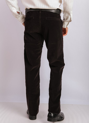 Темно-коричневые классические демисезонные прямые брюки Time of Style