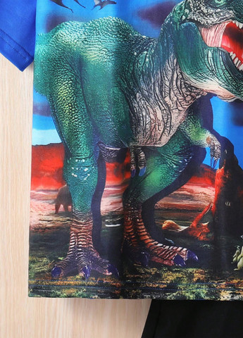 Комбінований літній костюм (футболка, шорти) з шортами SHEIN